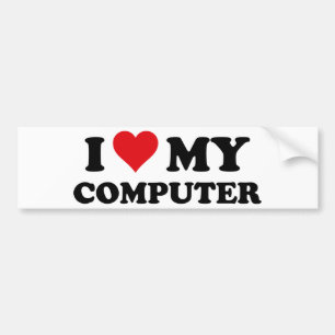 Ik hou van mijn computer bumpersticker