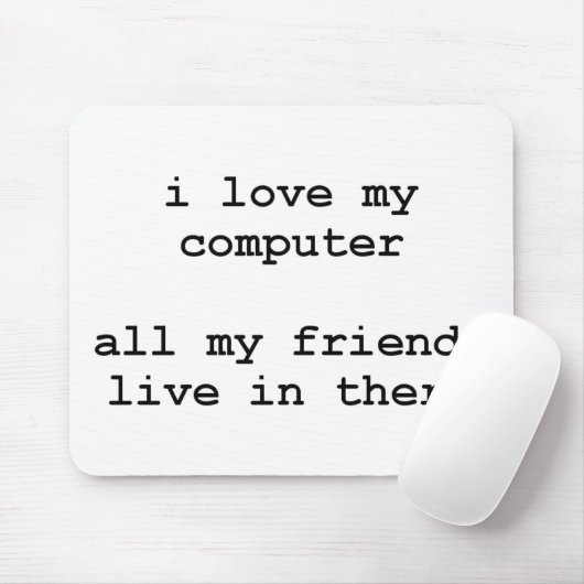 ik hou van mijn computer muismat (Met muis)
