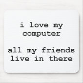 ik hou van mijn computer muismat (Voorkant)