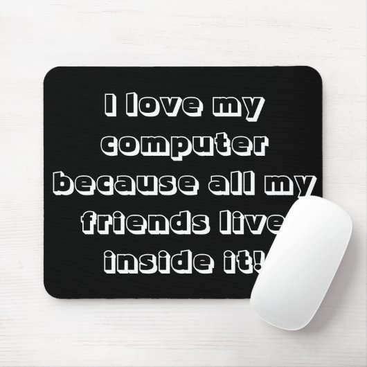 Ik hou van mijn computer muismat (Met muis)