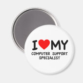 Ik hou van mijn computersupportspecialist magneet (Voorkant / Achterkant)