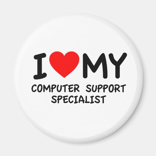 Ik hou van mijn computersupportspecialist magneet (Voorkant)