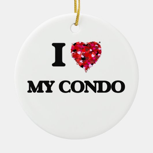 Ik hou van mijn condo keramisch ornament (Voorkant)