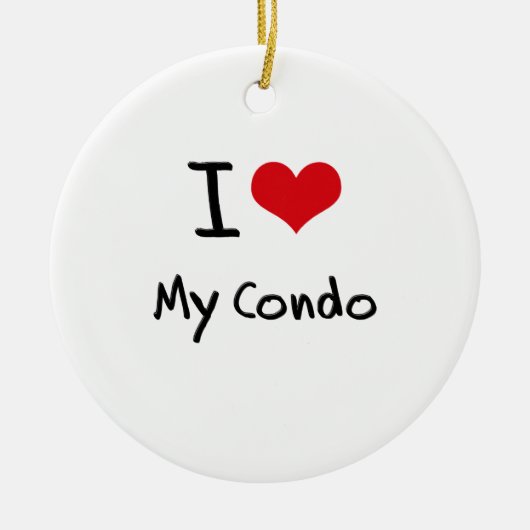 Ik hou van mijn condo keramisch ornament (Voorkant)