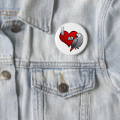 Ik hou van mijn Congo Afrikaanse grijze Button (In situ)