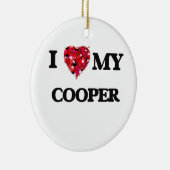 Ik hou van mijn Cooper Keramisch Ornament (Rechts)