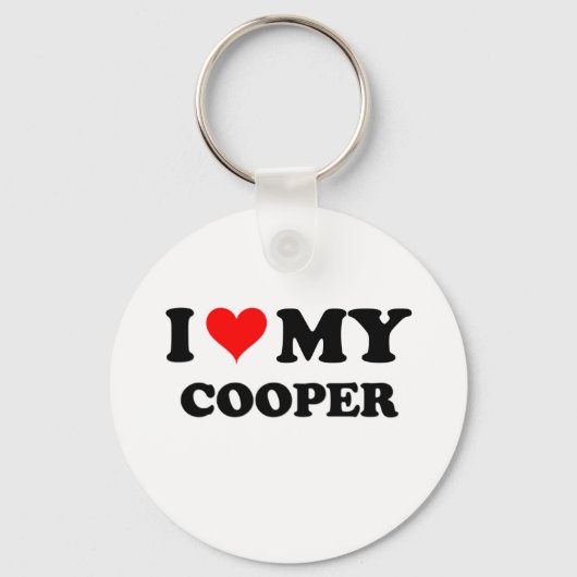 Ik hou van mijn Cooper Sleutelhanger (Voorkant)