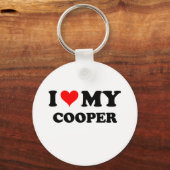 Ik hou van mijn Cooper Sleutelhanger (Voorkant)