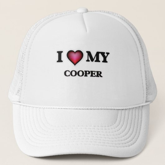 Ik hou van mijn Cooper Trucker Pet (Voorkant)