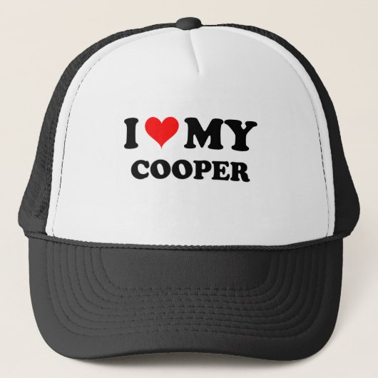 Ik hou van mijn Cooper Trucker Pet (Voorkant)
