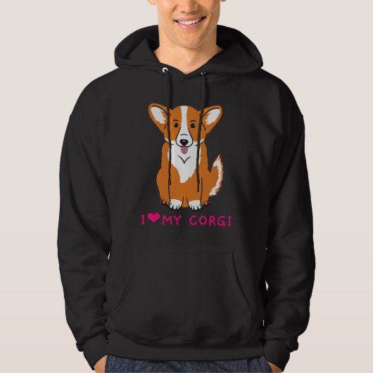 Ik hou van mijn Corgi 714 Hoodie (Voorkant)
