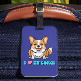 Ik hou van mijn Corgi Bagagelabel