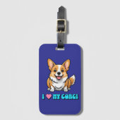 Ik hou van mijn Corgi Bagagelabel (Voorkant (verticaal))
