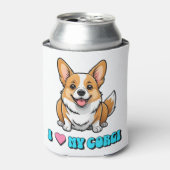 Ik hou van mijn Corgi Blikjeskoeler (Blikje Voorkant)