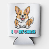Ik hou van mijn Corgi Blikjeskoeler (Voorkant)