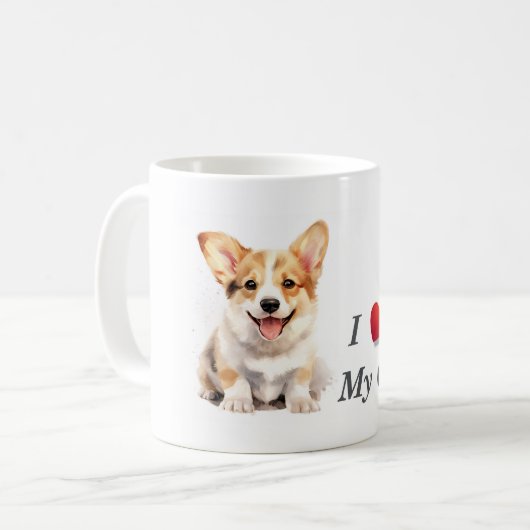 Ik hou van mijn Corgi Coffee Mok (Voorkant links)