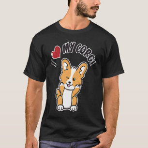 Ik hou van mijn Corgi die Puppy Dog wint met een g T-shirt