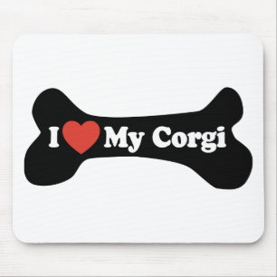 Ik hou van mijn Corgi - Dog Bone Muismat