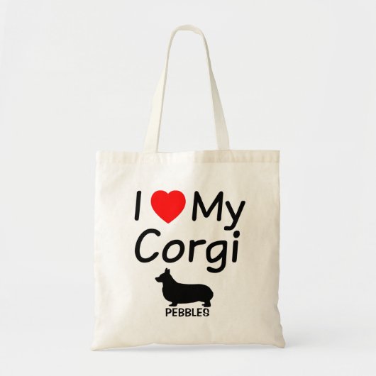 Ik hou van mijn Corgi Dog Tote Bag (Voorkant)