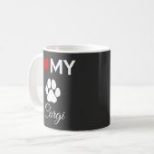 Ik hou van mijn Corgi hond aangepaste tekst Koffiemok (Voorkant links)
