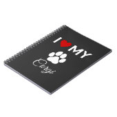 Ik hou van mijn Corgi hond aangepaste tekst Notitieboek (Linkerzijde)