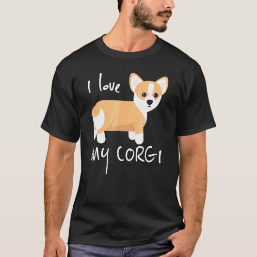 Ik hou van mijn Corgi-hond Corgis T-shirt (Voorkant)