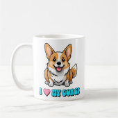 Ik hou van mijn Corgi Koffiemok (Links)