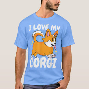 Ik hou van mijn Corgi met een hond T-shirt