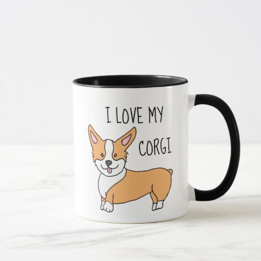 Ik hou van mijn Corgi Mok (Rechts)