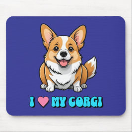 Ik hou van mijn Corgi Muismat