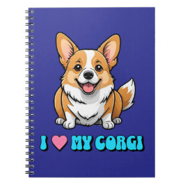 Ik hou van mijn corgi notitieboek