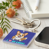Ik hou van mijn Corgi Sleutelhanger (Voorkant Rechts)