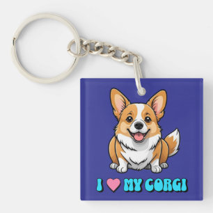 Ik hou van mijn Corgi Sleutelhanger
