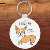 Ik hou van mijn Corgi Sleutelhanger (Voorkant)