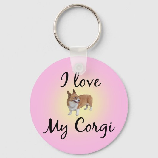 Ik hou van mijn Corgi Sleutelhanger (Achterkant)