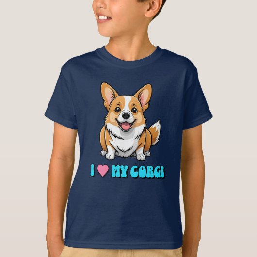Ik hou van mijn Corgi T-shirt (Voorkant)