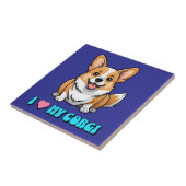 Ik hou van mijn Corgi Tegeltje (Zijkant)