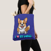 Ik hou van mijn Corgi Tote Bag (Dichtbij)