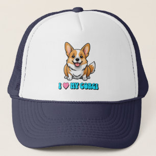 Ik hou van mijn Corgi Trucker Pet