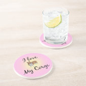 Ik hou van mijn Corgi Zandsteen Onderzetter (Zijkant)