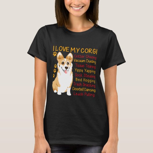 Ik hou van mijn Corgis Mama Moeder Vader Hond T-shirt (Voorkant)