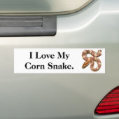 Ik hou van mijn Corn Snake. Bumpersticker (Op auto)