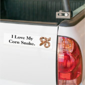 Ik hou van mijn Corn Snake. Bumpersticker (Op Truck)