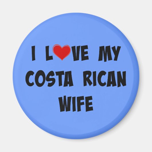 Ik hou van mijn Costa Ricaanse vrouw Magneet (Voorkant)