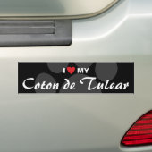 Ik hou van mijn Coton de Tulear Bumpersticker (Op auto)