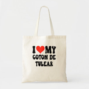 Ik hou van mijn Coton de Tulear - Dog - Heart Scha Tote Bag