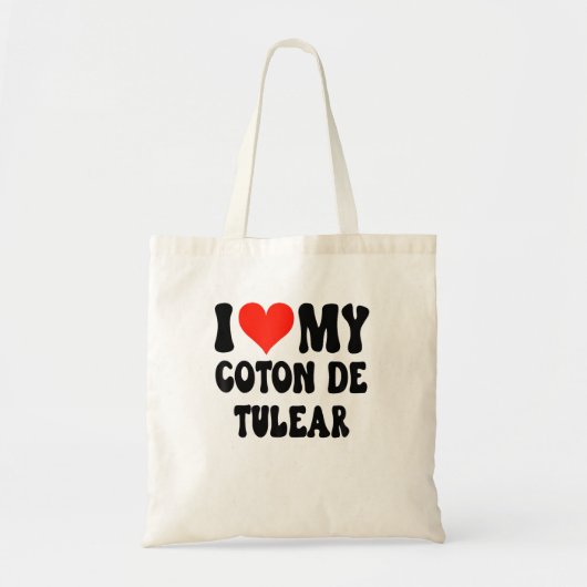 Ik hou van mijn Coton de Tulear - Dog - Heart Scha Tote Bag (Voorkant)