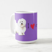 Ik hou van mijn Coton de Tulear Koffiemok (Voorkant links)