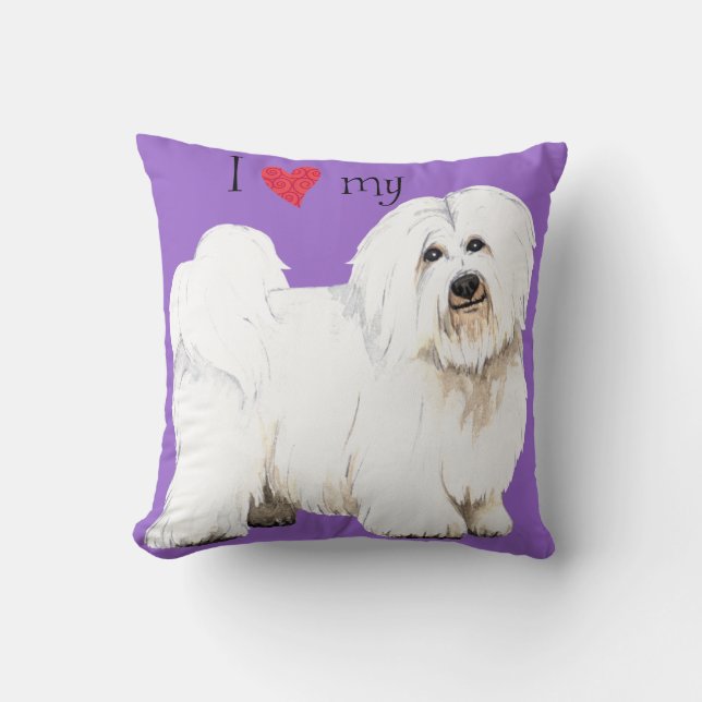 Ik hou van mijn Coton de Tulear Kussen (Voorkant)