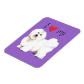 Ik hou van mijn Coton de Tulear Magneet (Linkerzijde)